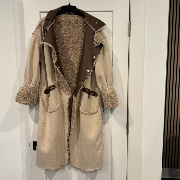 OOFWear Reversible Faux Shearling Coat, EU 38 US XS - Picture 9 of 10
